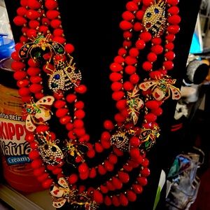 Sassy Jones Hot Pink Necklace NEW